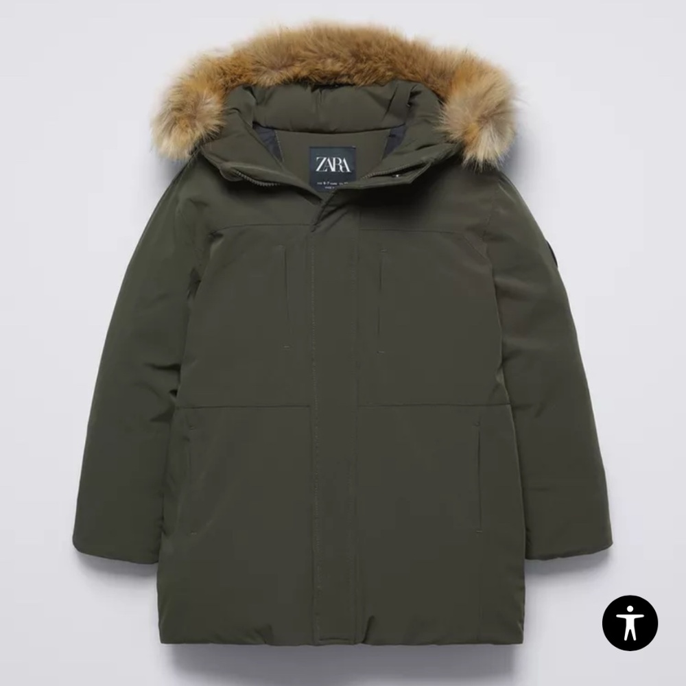 ZARA Down Puffer Coat- EXCELLENT Condition Size- Large